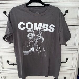 Luke Combs Growing Up Getting Old Tour Gray Graphic T-Shirt